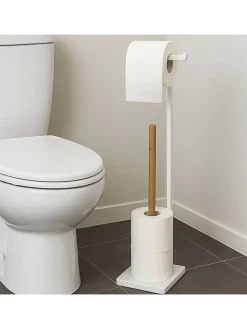WellHome Badaccessoires<Toilettenpapierhalter in Weiß - (B)20 x (H)64,5 x (T)20 cm
