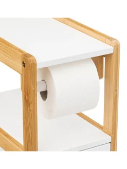 WellHome Badaccessoires<Toilettenpapierhalter in Weiß - (B)33 x (H)80 x (T)20 cm