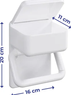 Maximex Badaccessoires<Toilettenpapierhalter in Weiß - (B)16 x (H)20 x (T)11 cm