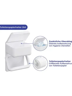 Maximex Badaccessoires<Toilettenpapierhalter in Weiß - (B)16 x (H)20 x (T)11 cm