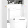 COSTWAY Badezimmermöbel<Toilettenschrank Bad Überbauschrank in Weiß
