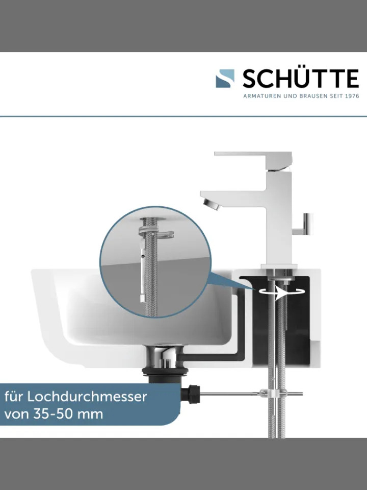 Franz Joseph Schütte Badarmaturen<TOKYO II Waschtischarmatur, Chrom