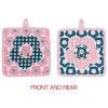 Overbeck and Friends Tisch- & Küchentextilien<Topflappen "Mimi" in Blau/ Rosa - (B)20 x (H)20 cm