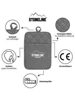 Stoneline Tisch- & Küchentextilien<Toplappen in Grau - (L)28 x (B)18 cm