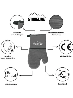 Stoneline Tisch- & Küchentextilien<Toplappen in Grau - (L)31 x (B)18,1 cm