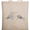 Mr. & Mrs. Panda Einkaufstaschen & -Trolleys<Tote Bag Turteltauben Liebe ohne Spruch in Grau Pastell