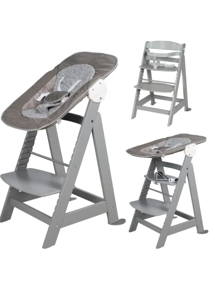 roba Babymöbel<Treppenhochstuhl 'Born Up' Set 2in1 - 'Miffy' - mit Liegefunktion - Taupe