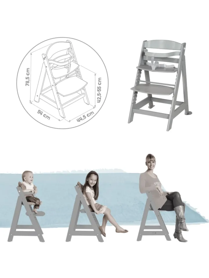 roba Babymöbel<Treppenhochstuhl 'Born Up' Set 2in1 - 'Miffy' - mit Liegefunktion - Taupe