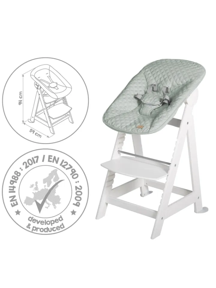 roba Babymöbel<Treppenhochstuhl 'Born Up' Set 2in1 - ' Style' frosty green - ab Geburt