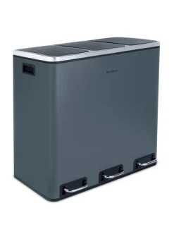 Les collectors Mülleimer<Tret-Abfalltrenner 3 x 18L N°984 in Dunkelgrau