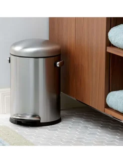 simplehuman Mülleimer<Treteimer in Silber - 4,5 l