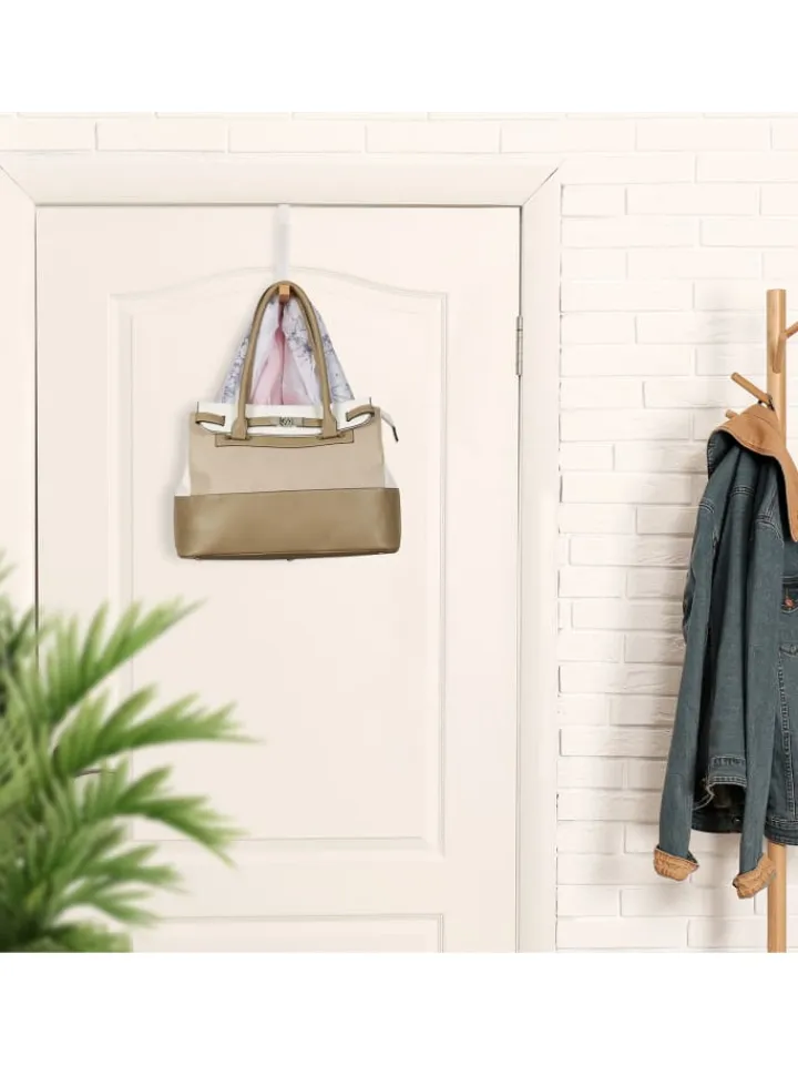 relaxdays Weitere Haushaltshelfer<Türgarderobe "klappbar" in Weiß