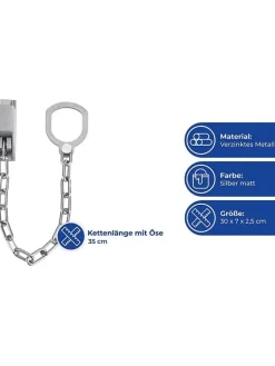 Wenko Weitere Haushaltshelfer<Türgriff-Kette in Silber - (L)30 cm