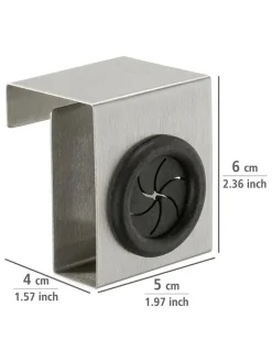 Wenko Weitere Haushaltshelfer<Türhaken in Hellgrau/ Schwarz - (B)5 x (H)6 x (T)4 cm