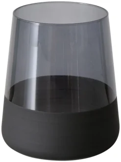 Boltze Gedeckter Tisch<Trinkglas "Moluna" in Schwarz - (H)10 cm