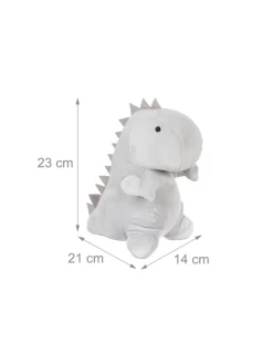relaxdays Tür- & Zugluftstopper<Türstopper "Dino" in Grau