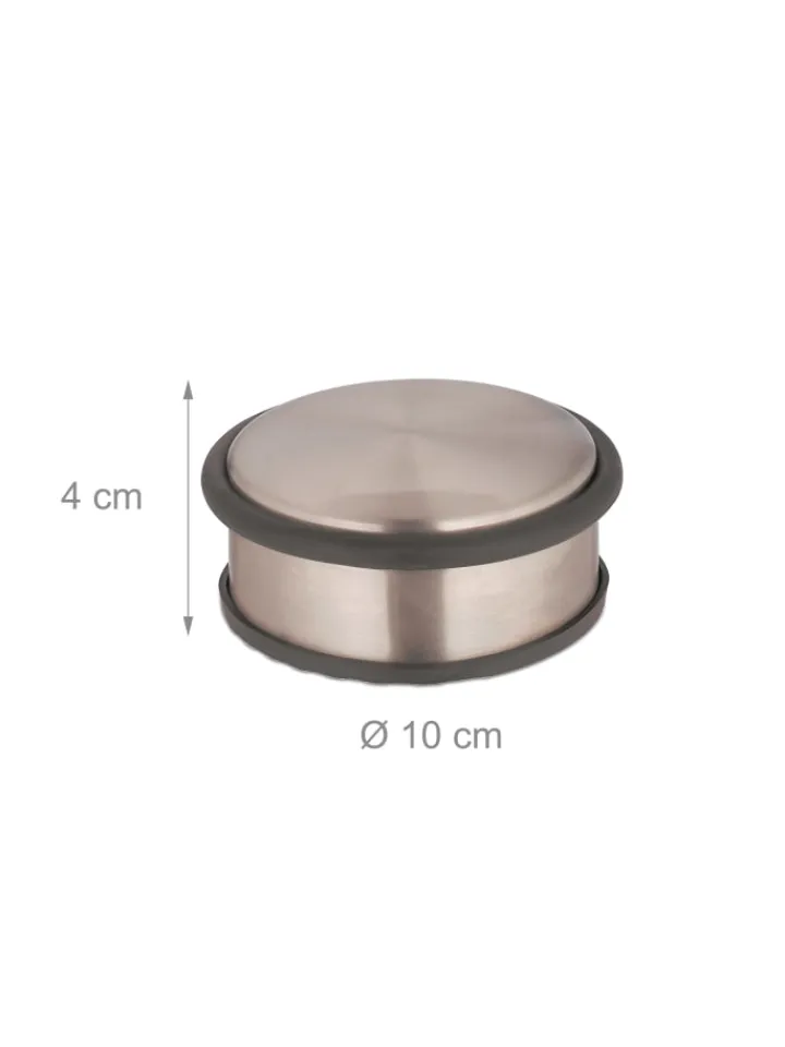relaxdays Tür- & Zugluftstopper<Türstopper in Bronze/ Schwarz - (H)4 x Ø 10 cm