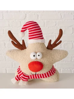 Boltze Tür- & Zugluftstopper<Türstopper "Rudy" in Beige/ Rot - (H)31 x Ø 13 cm