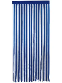 Wenko Gardinen, Jalousien & Rollos<Türvorhang in Blau/ Weiß - (L)200 x (B)90 cm