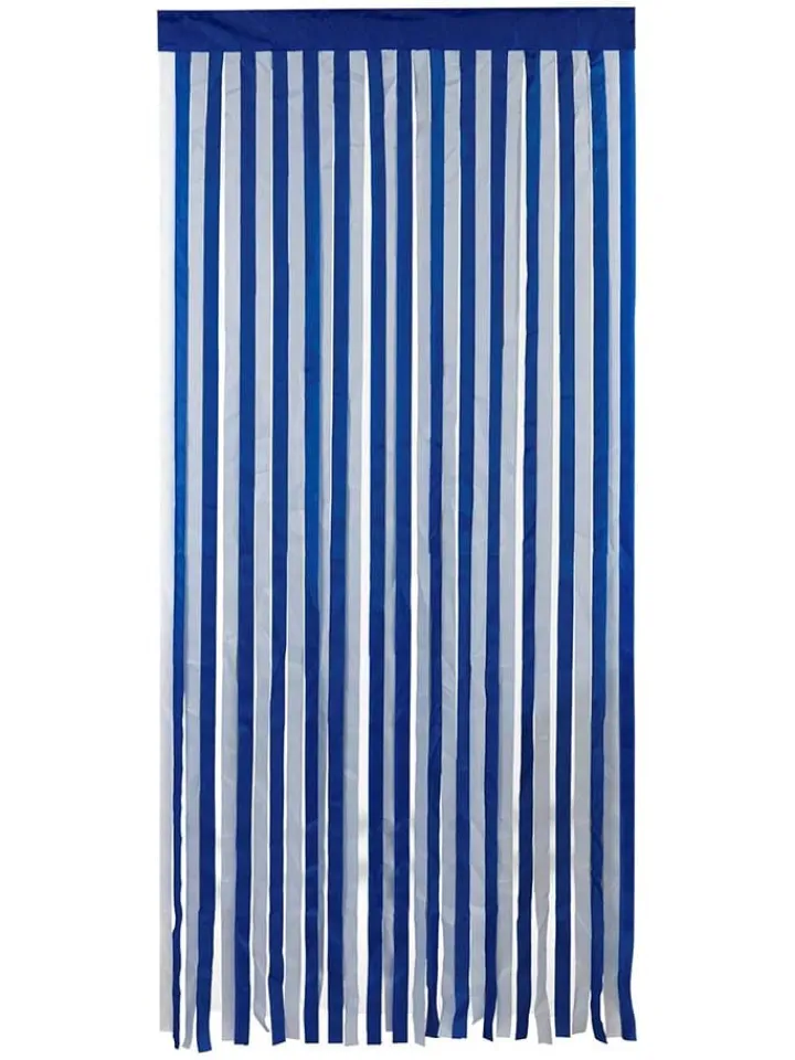 Wenko Gardinen, Jalousien & Rollos<Türvorhang in Blau/ Weiß - (L)200 x (B)90 cm