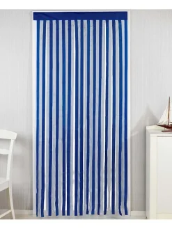 Wenko Gardinen, Jalousien & Rollos<Türvorhang in Blau/ Weiß - (L)200 x (B)90 cm