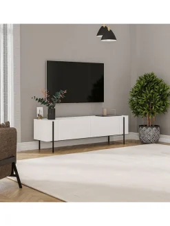 Evila Regale & Schränke<TV-Regal ''Herman'' in Weiß - (B)160 x (H)45,6 x (T)31,4 cm