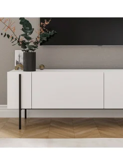 Evila Regale & Schränke<TV-Regal ''Herman'' in Weiß - (B)160 x (H)45,6 x (T)31,4 cm