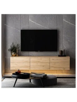 Evila Regale & Schränke<TV-Regal in Natur - (B)160 x (H)35 x (T)32 cm
