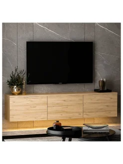 Evila Regale & Schränke<TV-Regal in Natur - (B)160 x (H)35 x (T)32 cm