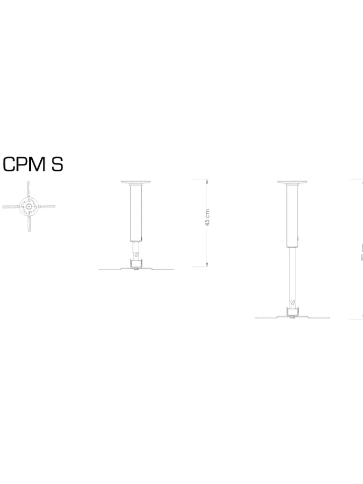 VCM Tv & Audio<Universal Projekt Beamer Deckenhalterung CPM in Silber