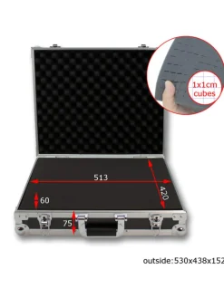 SATISFIRE Tv & Audio<Universal Transportkoffer Schutzkoffer mit Schaumstoff in schwarz