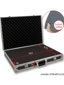 SATISFIRE Tv & Audio<Universal Transportkoffer Schutzkoffer mit Schaumstoff in schwarz