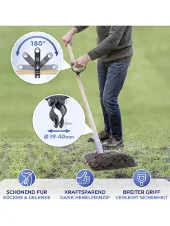 Wenko Gartendekoration<Universal-Griff in Schwarz - (B)12,5 cm