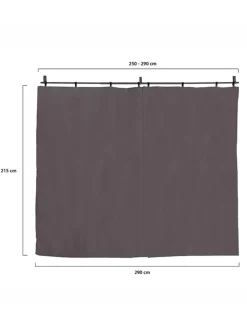 Inkazen Gartenmöbel<Universalvorhang für Pergola in Grau - (L)215 x (B)290 cm