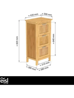 Schütte Badmöbel|Badezimmermöbel<Unterschrank in Hellbraun - (B)42 x (H)82 x (T)30 cm