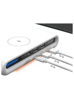 SmartCase Technikzubehör<USB 4-in-1 Multifunktions-Schnellladestation in Weiß