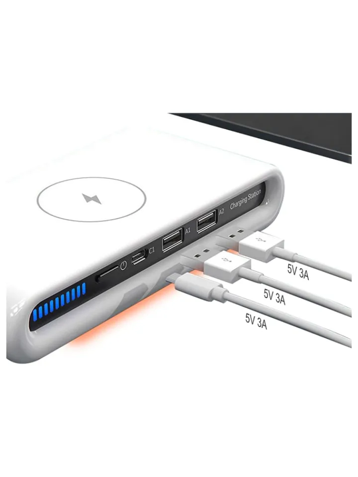 SmartCase Technikzubehör<USB 4-in-1 Multifunktions-Schnellladestation in Weiß
