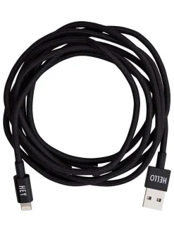 Design Letters Technikzubehör<USBC-Lightning-Kabel in Schwarz - (L)185 cm