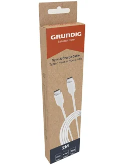 GRUNDIG Technikzubehör<USB-C-USB-C-Kabel in Weiß - (L)200 cm