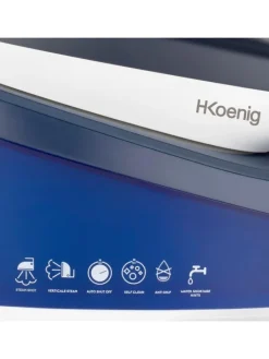 HKoenig Bügeleisen<V7 Dampf-Bügelstation 2200 Watt und abnehmbarem Wassertank