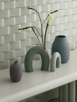 Blomus Kerzen, Vasen & Mehr<Vase "Colora" in Hellgrau - (H)20 x Ø 14 cm