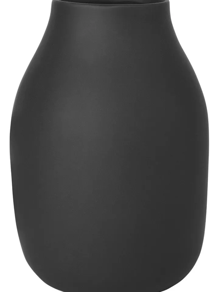 Blomus Kerzen, Vasen & Mehr<Vase "Colora" in Schwarz - (H)20 x Ø 14 cm