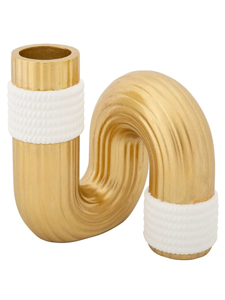 Mauro Ferretti Kerzen, Vasen & Mehr<Vase in Gold - (B)10,5 x (H)12,5 x (T)10,5 cm