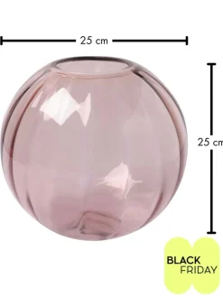 FYNCH-HATTON Kerzen, Vasen & Mehr<Vase "Kwabene" in Rosa - (H)25 x Ø 25 cm