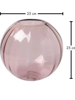 FYNCH-HATTON Kerzen, Vasen & Mehr<Vase "Kwabene" in Rosa - (H)25 x Ø 25 cm
