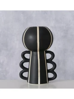 Boltze Kerzen, Vasen & Mehr<Vase ''Nanuka'' in Schwarz/ Weiß - (H)14,5 cm