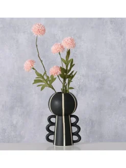 Boltze Kerzen, Vasen & Mehr<Vase ''Nanuka'' in Schwarz/ Weiß - (H)14,5 cm