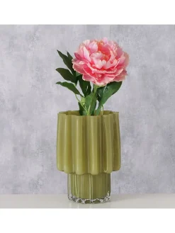 Boltze Kerzen, Vasen & Mehr<Vase ''Ragusa'' in Grün - (H)24 x Ø 17,7 cm