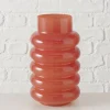 Boltze Kerzen, Vasen & Mehr<Vase ''Ribbo'' in Dunkelrosa - (H)26 x Ø 15 cm