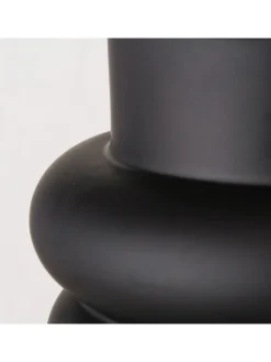 Boltze Kerzen, Vasen & Mehr<Vase ''Ribbo'' in Schwarz - (H)20 x Ø 15 cm